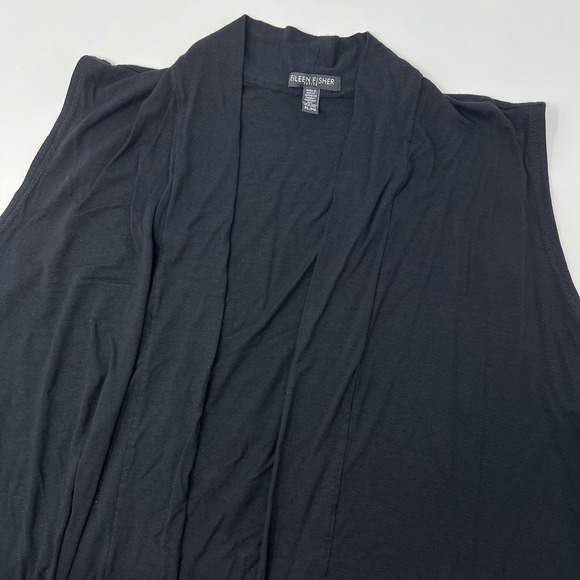 Eileen Fisher Viscose Sleeveless Cardigan Women's Size Petite Large Jersey‎ - Picture 1 of 11